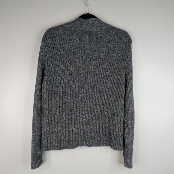 J.Jill  100% Cotton Zip Up Gray Sweater Size M - Picture 7 of 11